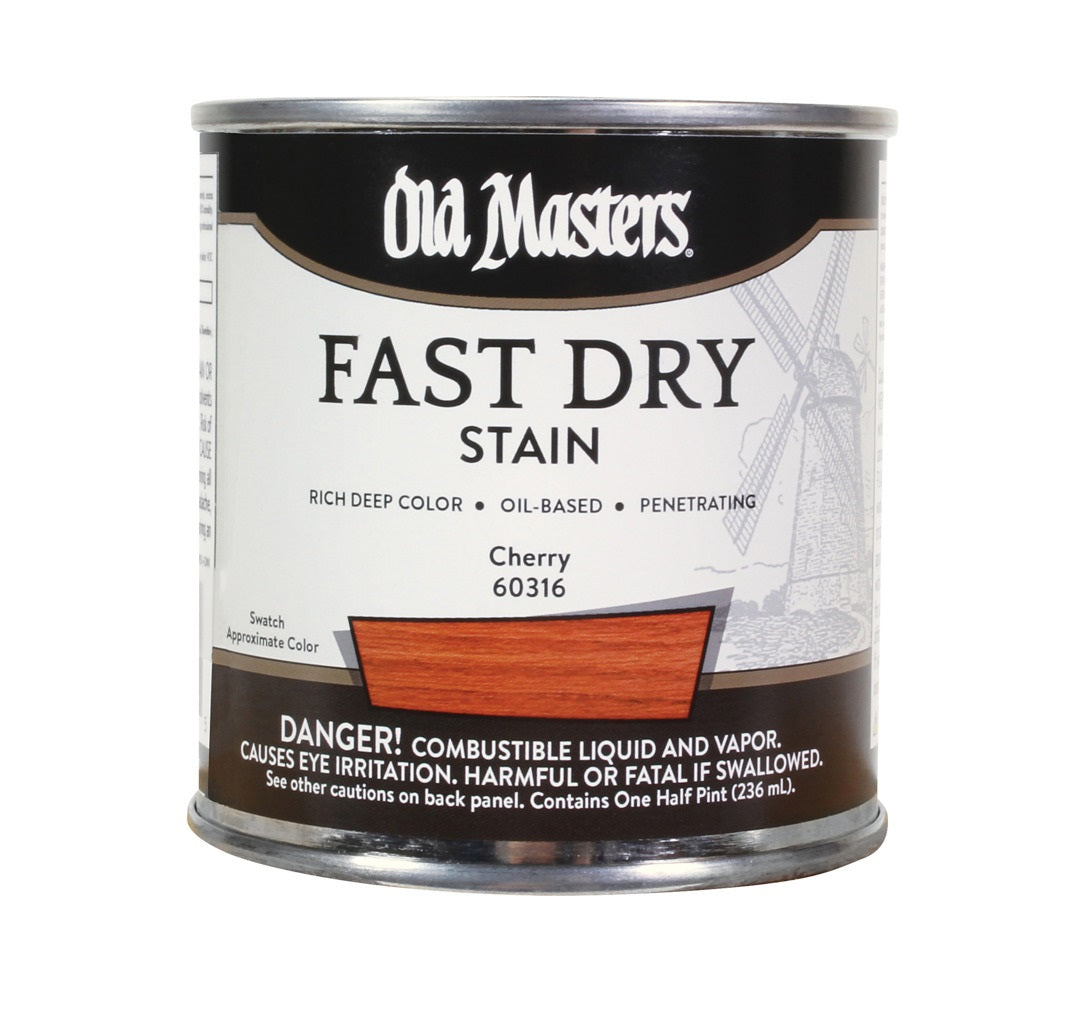 Old Masters 60316 Oil Based Fast Dry Stain, Cherry, 1/2 Pint