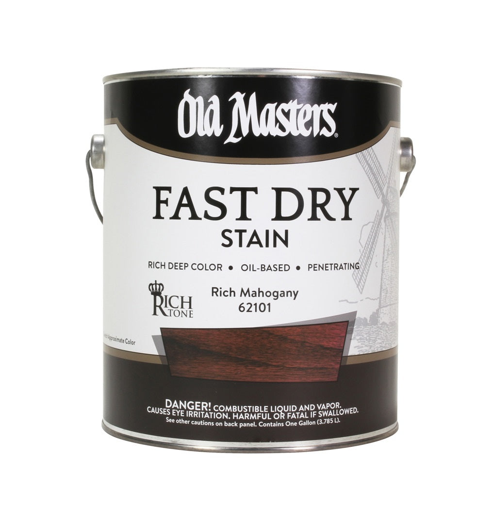 Old Masters 62101 Oil Based Fast Dry Stain, Rich Mahogany, 1 Gallon