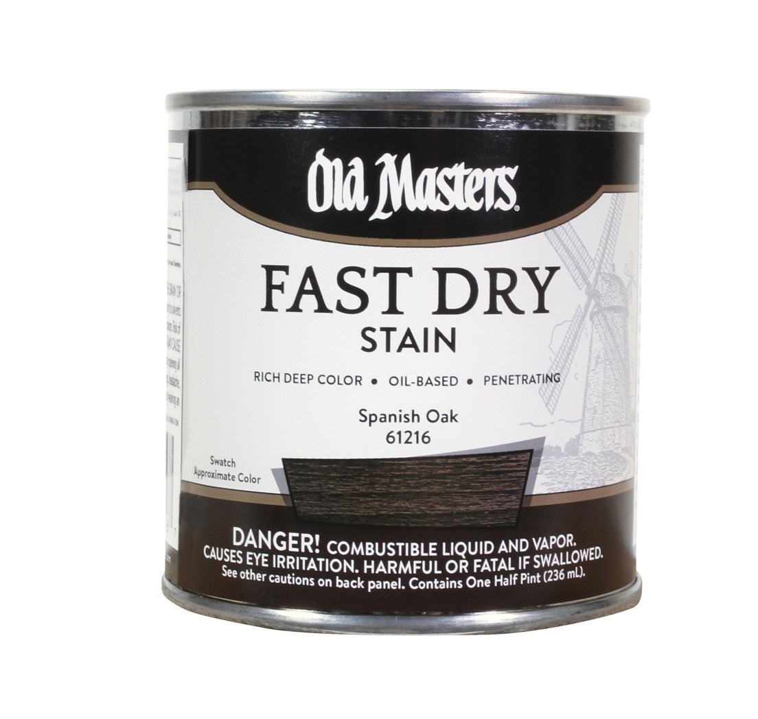 Old Masters 61216 Oil Based Fast Dry Stain, Spanish Oak, 1/2 Pint
