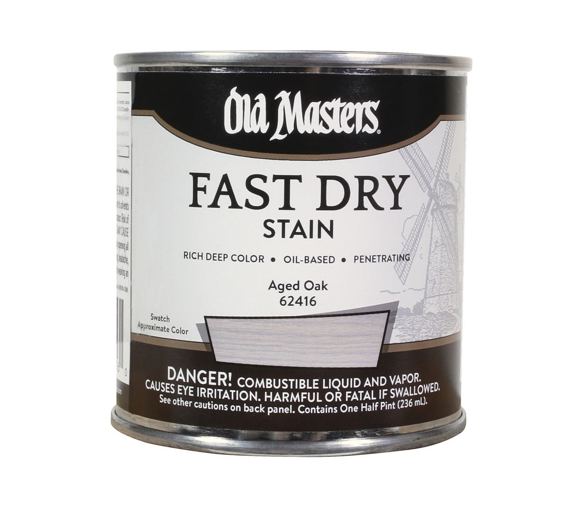 Old Masters 62416 Oil Based Fast Dry Stain, Aged Oak, 1/2 Pint