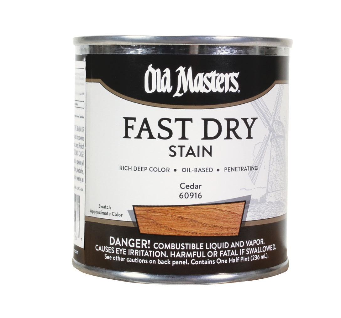 Old Masters 60916 Oil Based Fast Dry Stain, Cedar, Half Pint