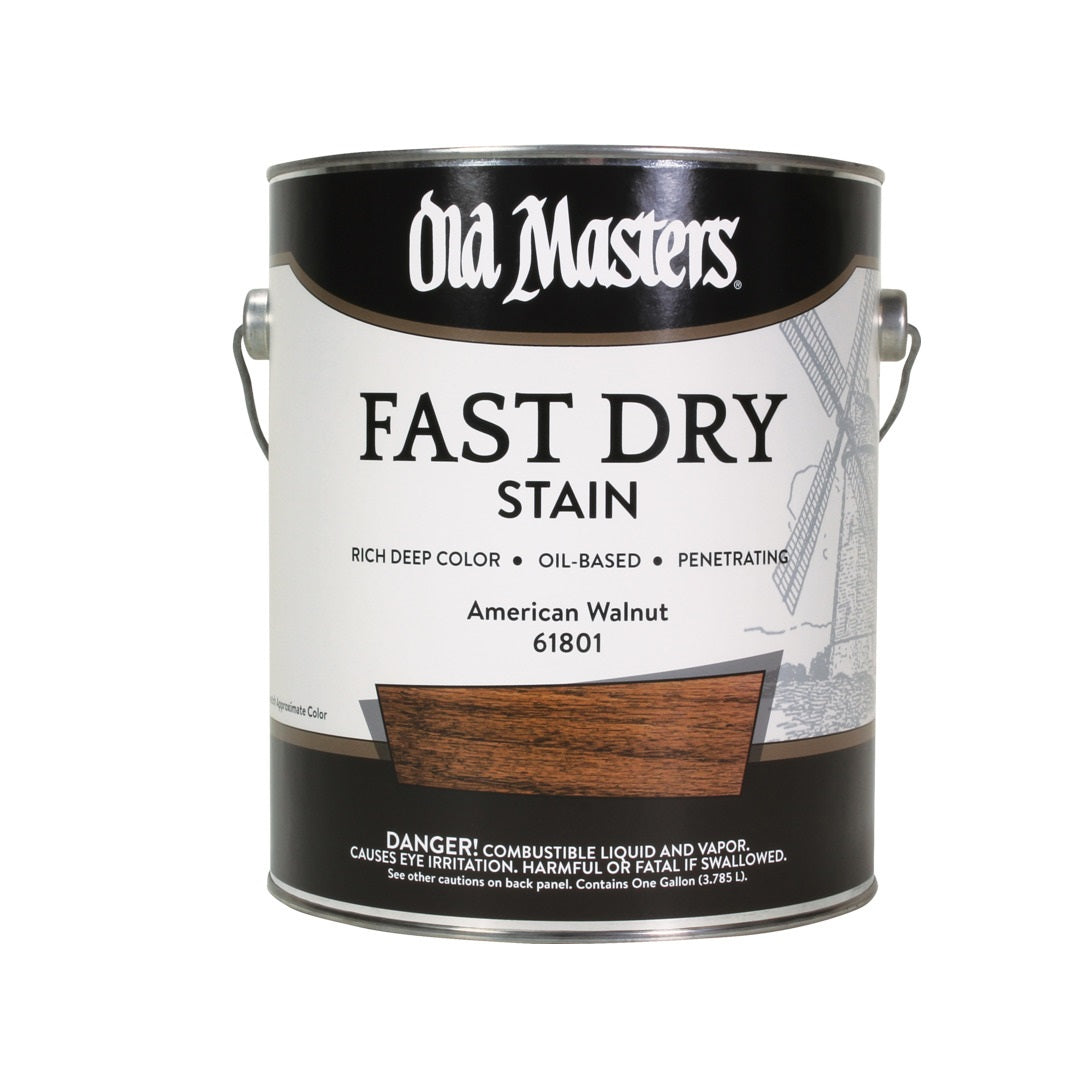 Old Masters 61801 Oil Based Fast Dry Stain, American Walnut, 1 Gallon