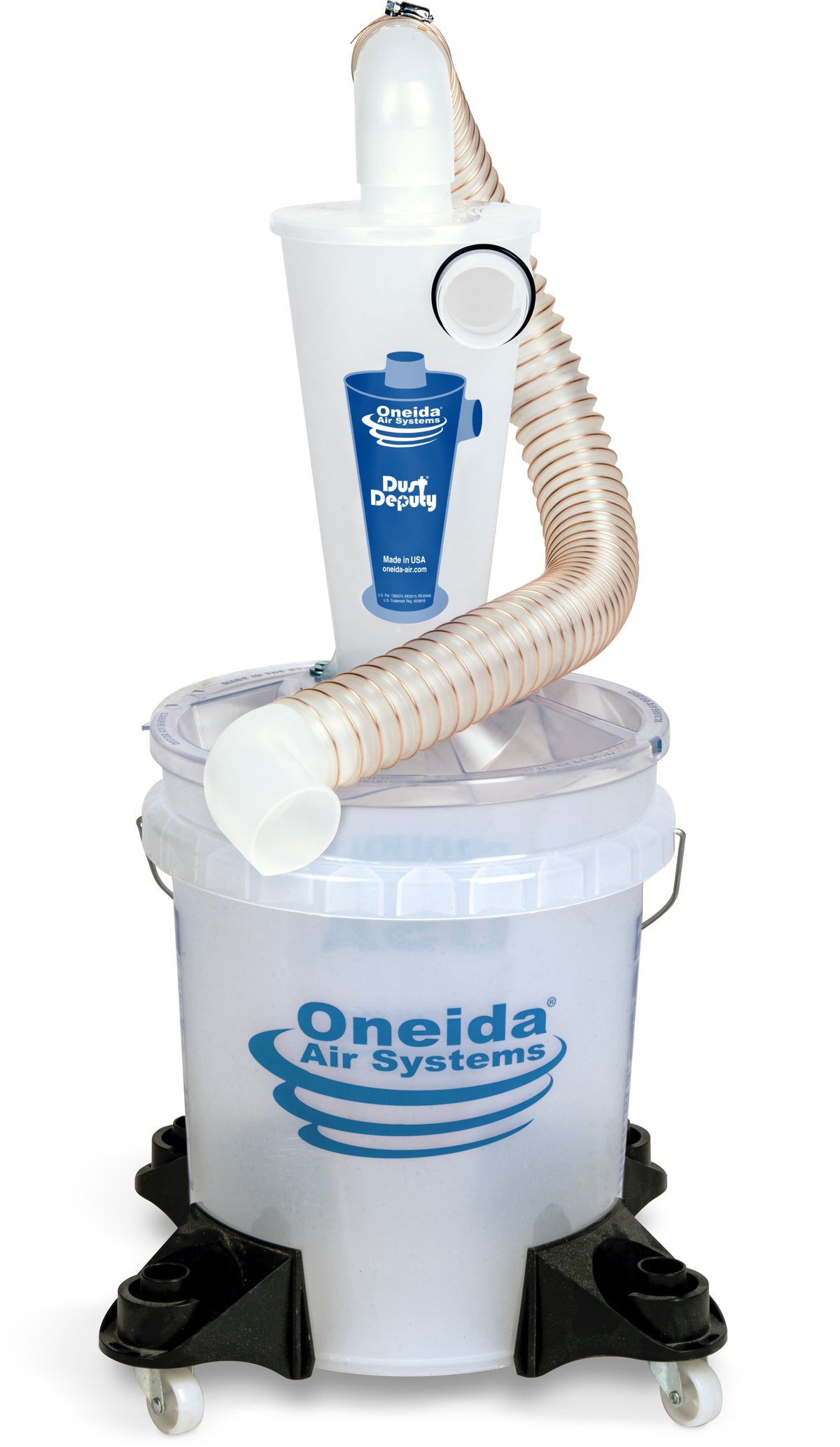 Oneida Air Systems AXD000004B Dust Deputy Deluxe Cyclone Separator Kit, Clear, Polypropylene