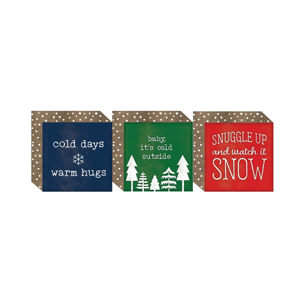 Open Road Brands 90191399 Christmas Saying Block, Wood
