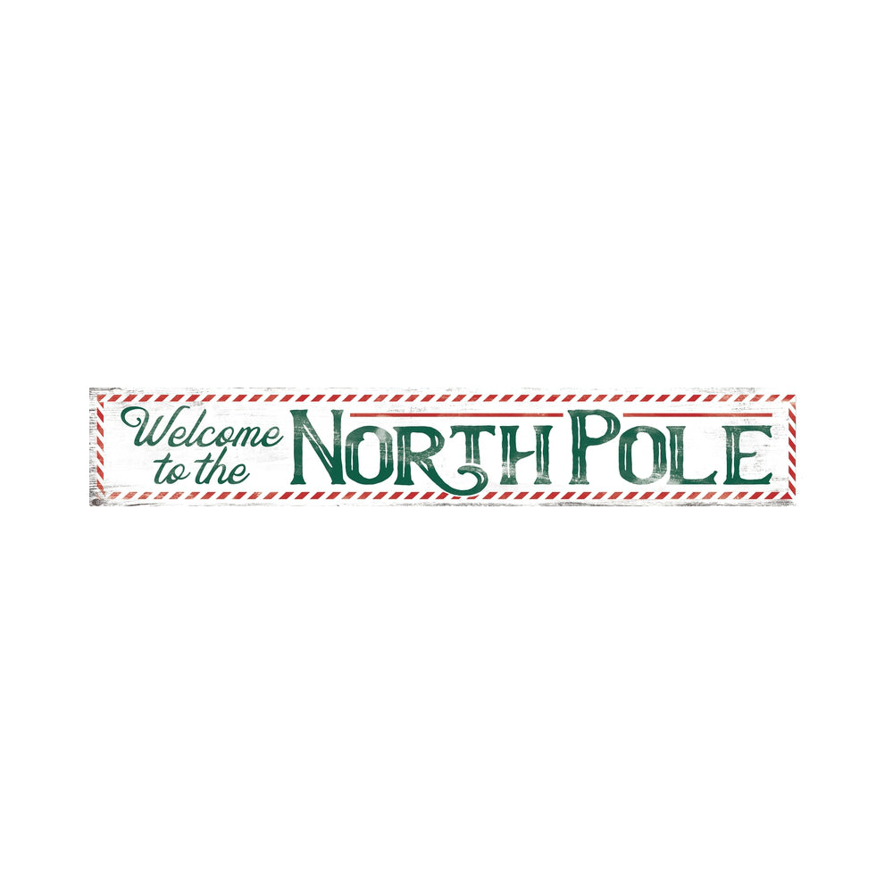 Open Road Brands 90179996 Welcome To The North Pole Christmas Wall Decor, Multicolored