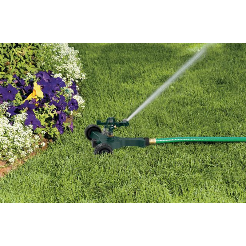 Orbit 58148N Wheeled Base Impact Sprinkler, Plastic, 5670 sq. ft.