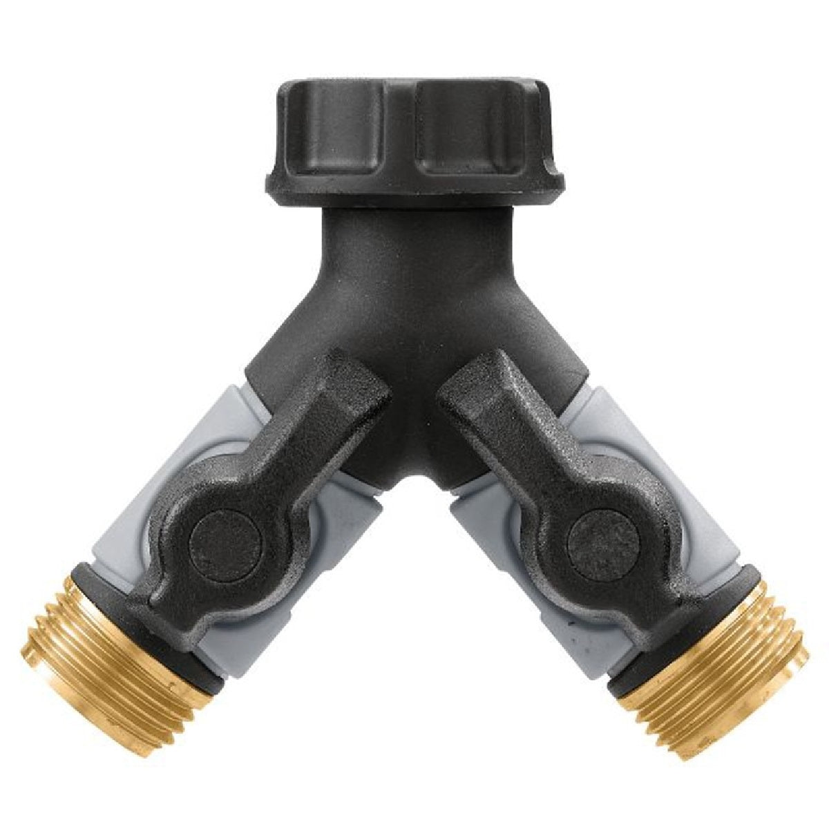 Orbit 56389 Pro Flo Metal Threaded Female/Male Y-Hose Connector with Shut Offs, 3/4"