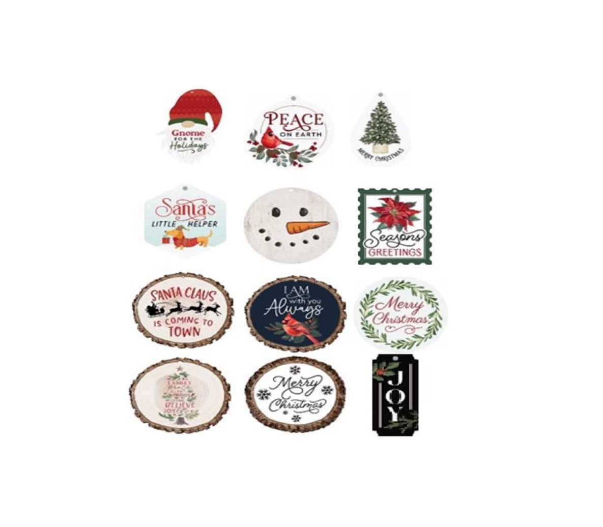 P. Graham Dunn ACE-POPORN-23 Assorted Christmas Ornaments, Wall Decor