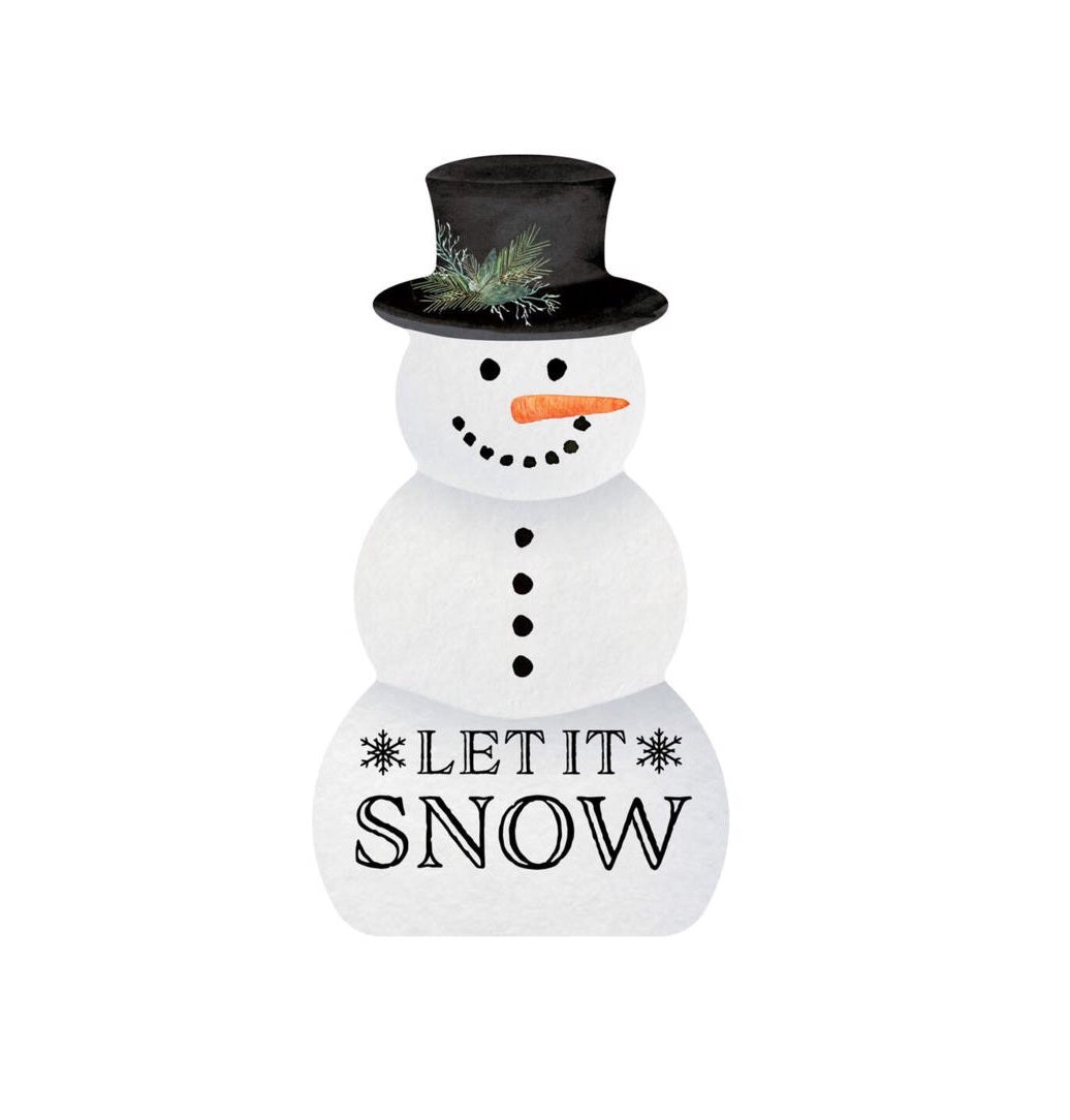 P Graham Dunn ACE-Q00030G2 Snowman Let It Snow Table Decor