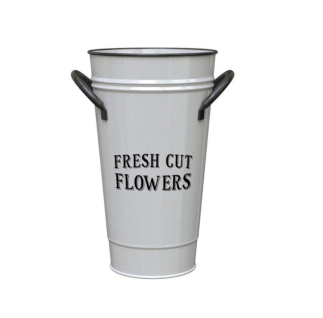 Panacea 82614 Milkhouse Fresh Cut Flowers Planter, Metal