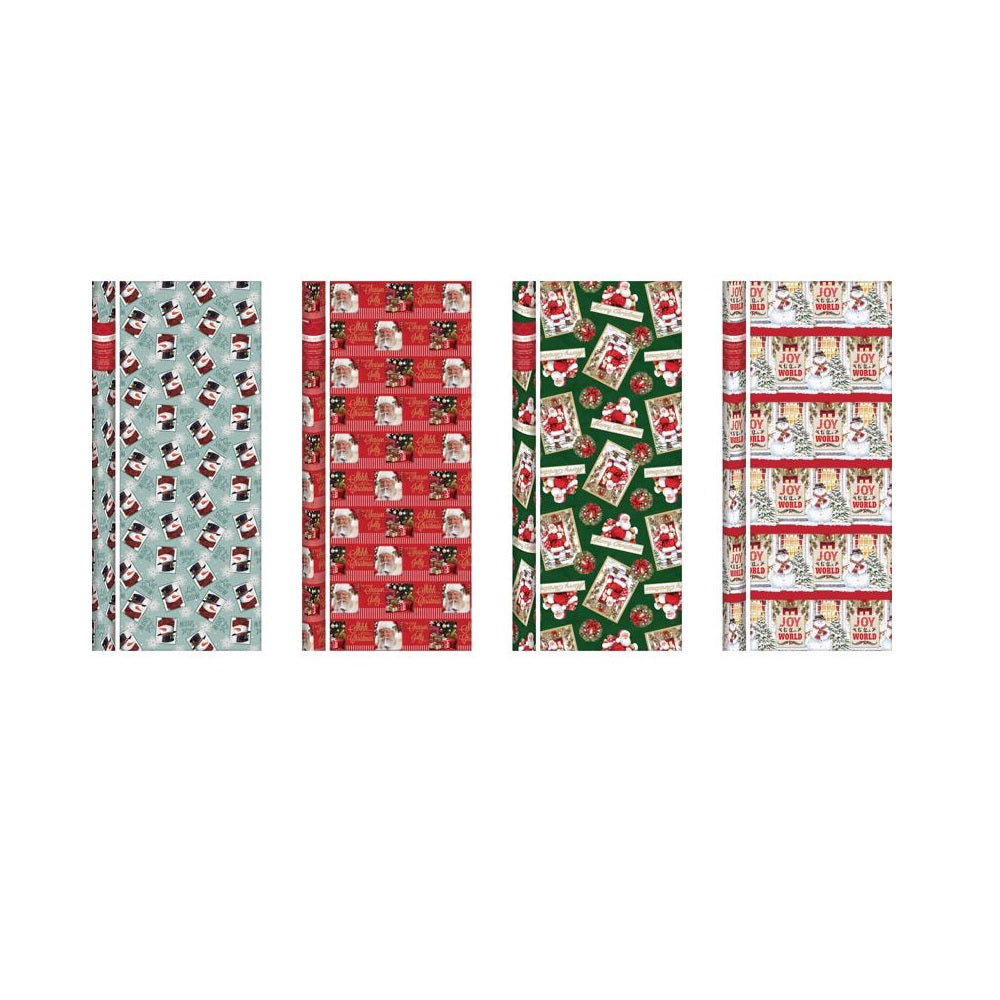 Paper Image CW3530A6 Santa & Snowman Christmas Gift Wrap