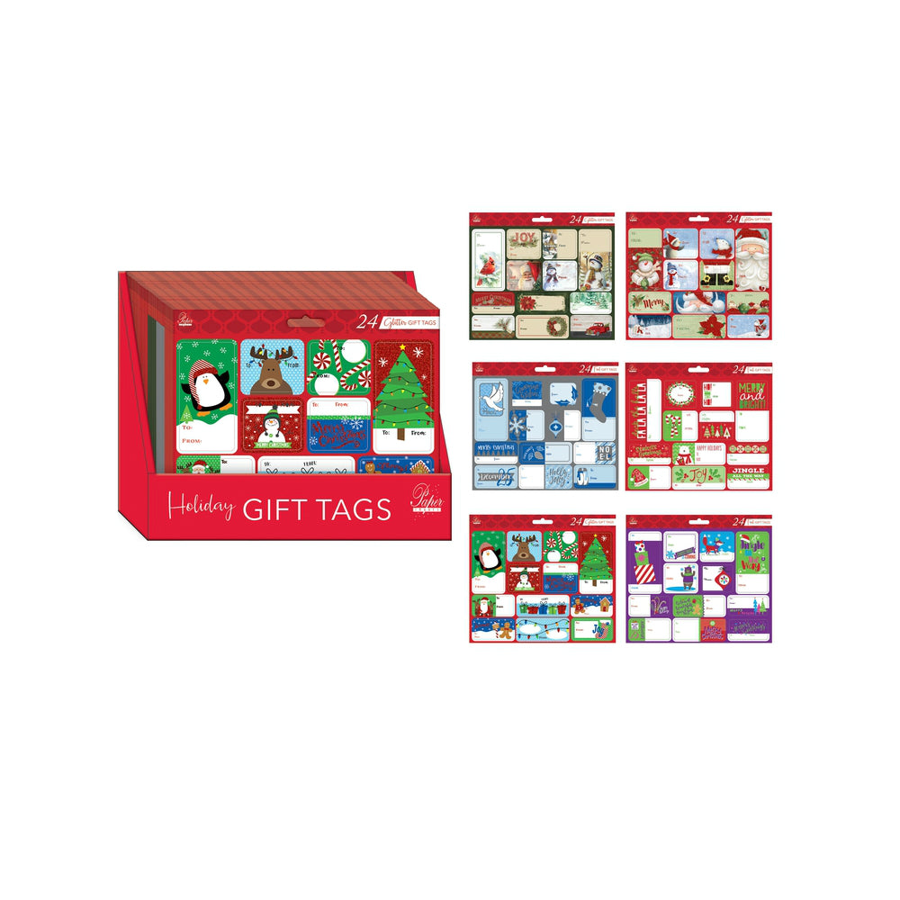 Paper Images CTG24A-2CD Christmas Peel and Stick Gift Tags, Multicolored