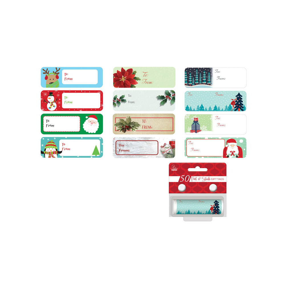Paper Images CTGR50CS-4 Peel N Stick Holiday Gift Tags, Assorted Colors