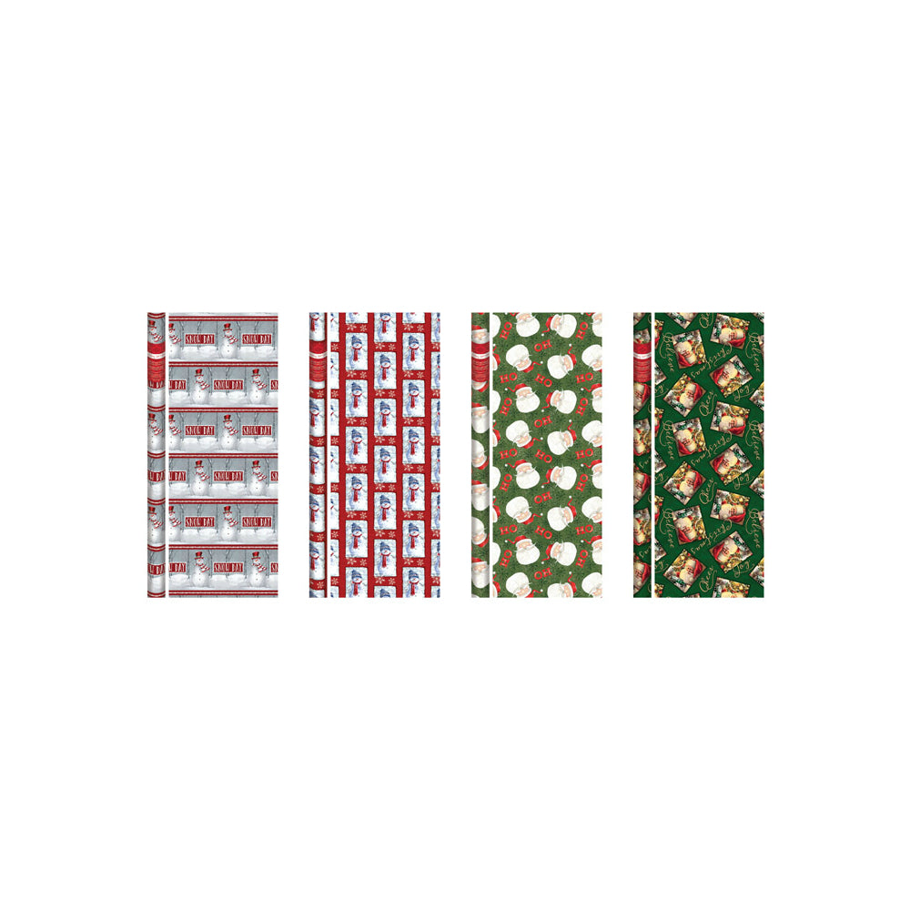 Paper Images CW9040A20 Traditional Christmas Gift Wrap, Assorted Colors