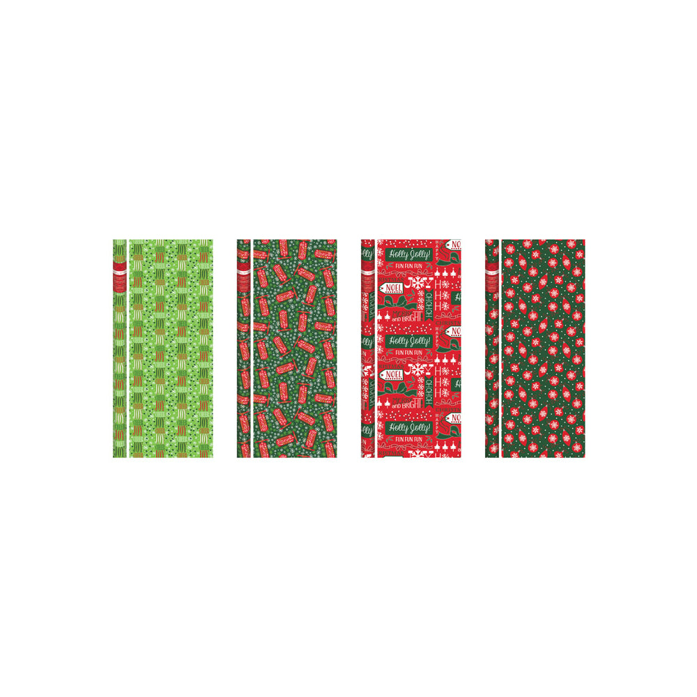 Paper Images CW4030A29 Traditional Holiday Gift Wrap, Assorted Colors