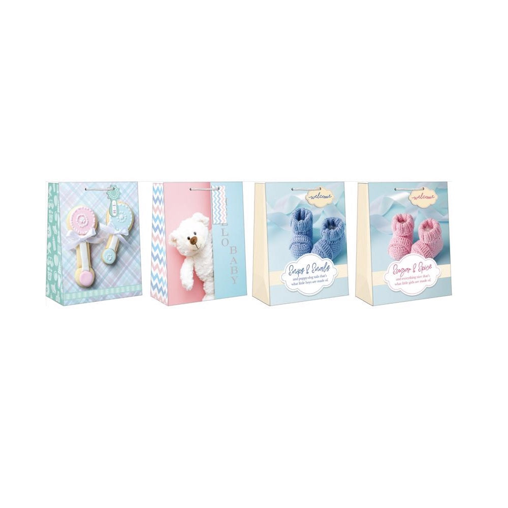 Paper Images EGBT3A-7 Baby 1 Christmas Gift Bag, Assorted Color