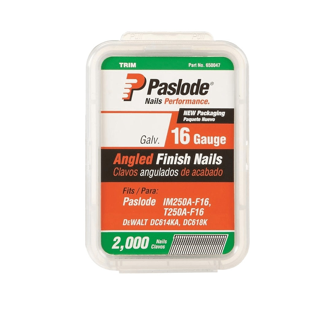 Paslode 650046 Angled Finish Nails, Galvanized, 1-3/4 inches