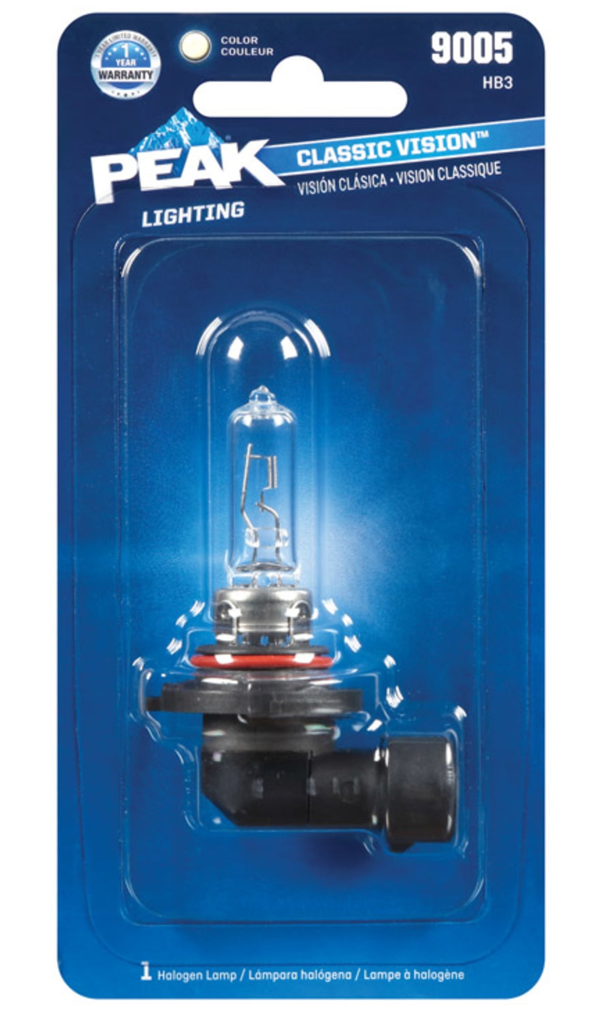 Peak 9005-BPP Classic Vision T4 Halogen Headlamp, 12.8 Volts