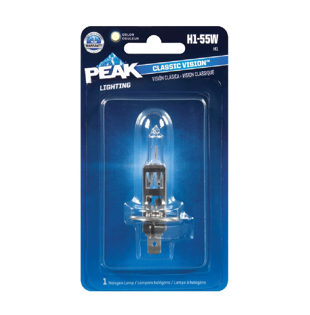 Peak H1-55W-BPP Automotive Classic Vision Halogen Lamp, 13.2 V
