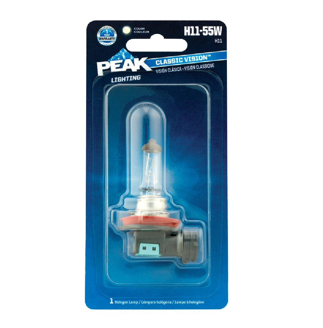 Peak H11-55W-BPP Automotive Classic Vision Halogen Lamp, 13.2 V