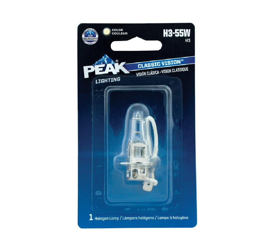 Peak H3-55W-BPP Classic Vision Automotive Halogen Lamp, 13.2 V