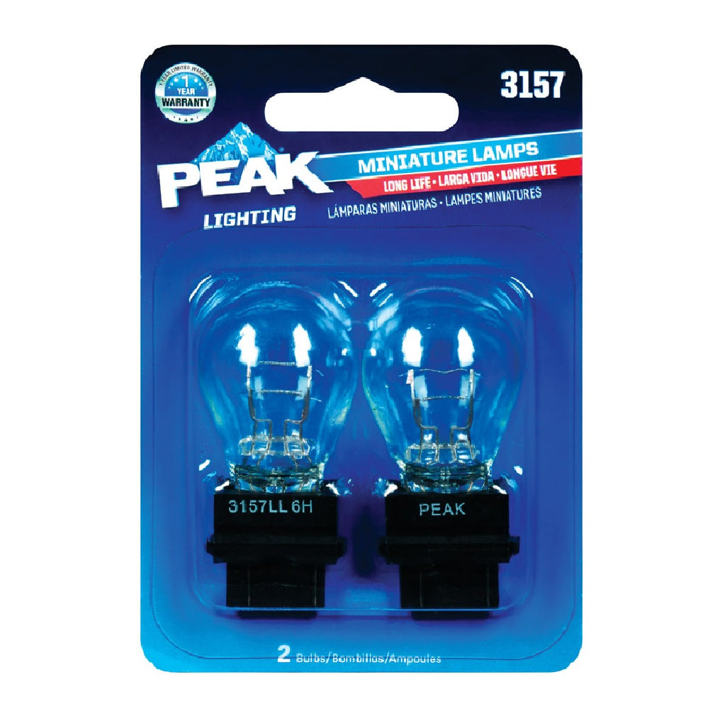 Peak 3157LL-BPP Automotive Miniature Lamp, 12.8 V