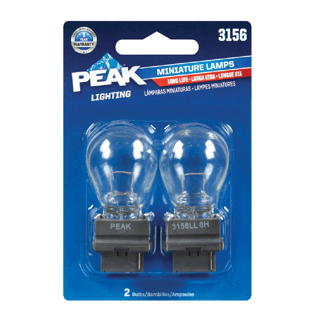 Peak 3156LL-BPP Automotive Miniature Lamp, 12.8 V