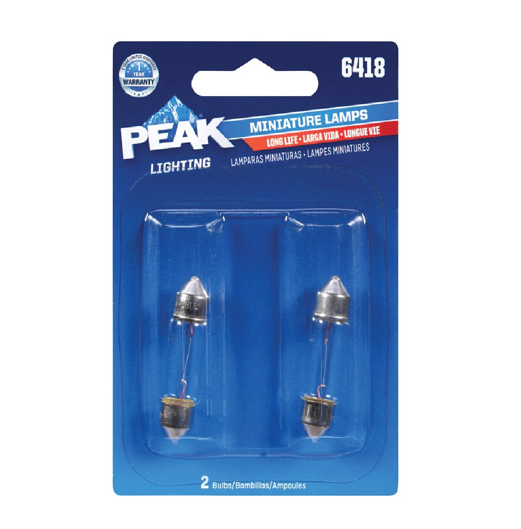 Peak 6418LL-BPP Automotive Miniature Lamp, 12 V