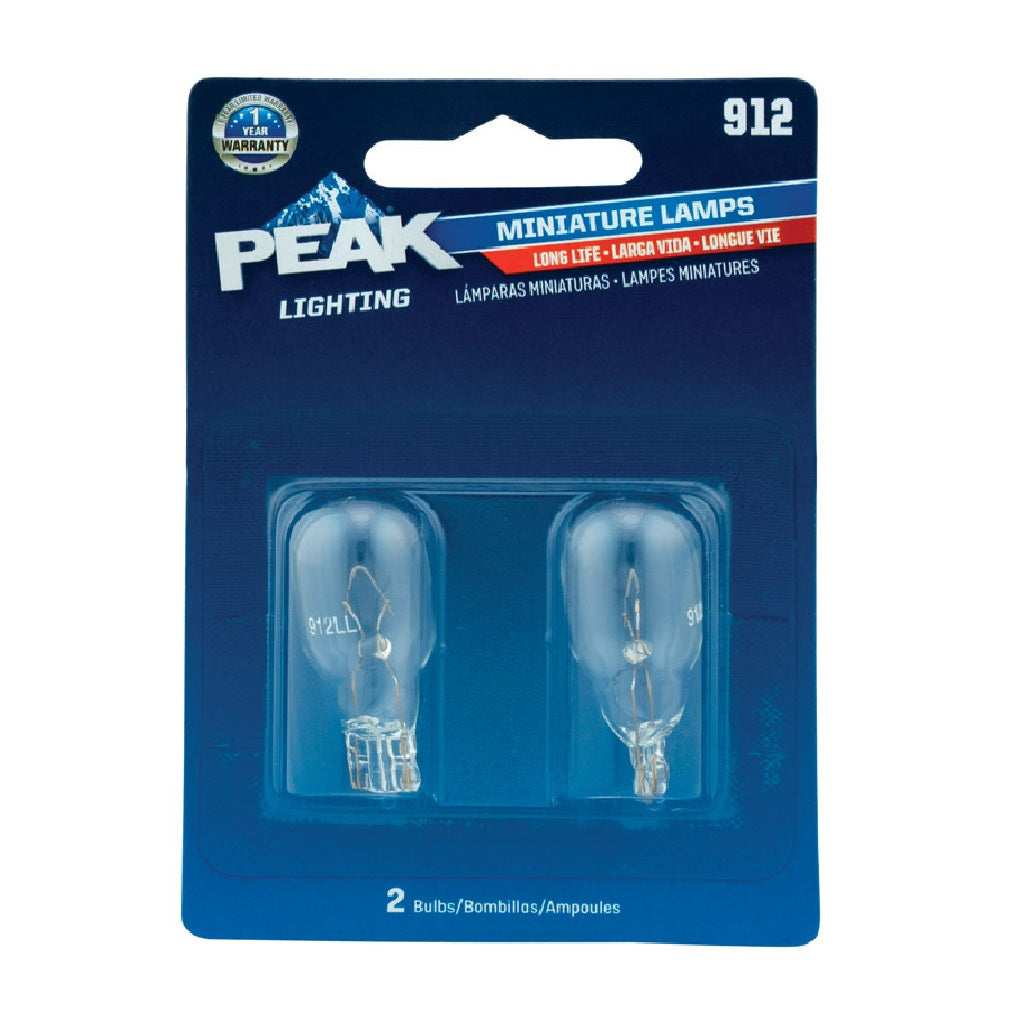Peak 912LL-BPP Automotive Miniature Lamp, 12.8 V