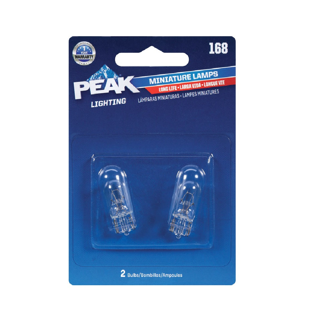 Peak 168LL-BPP Automotive Miniature Lamp, 14 V