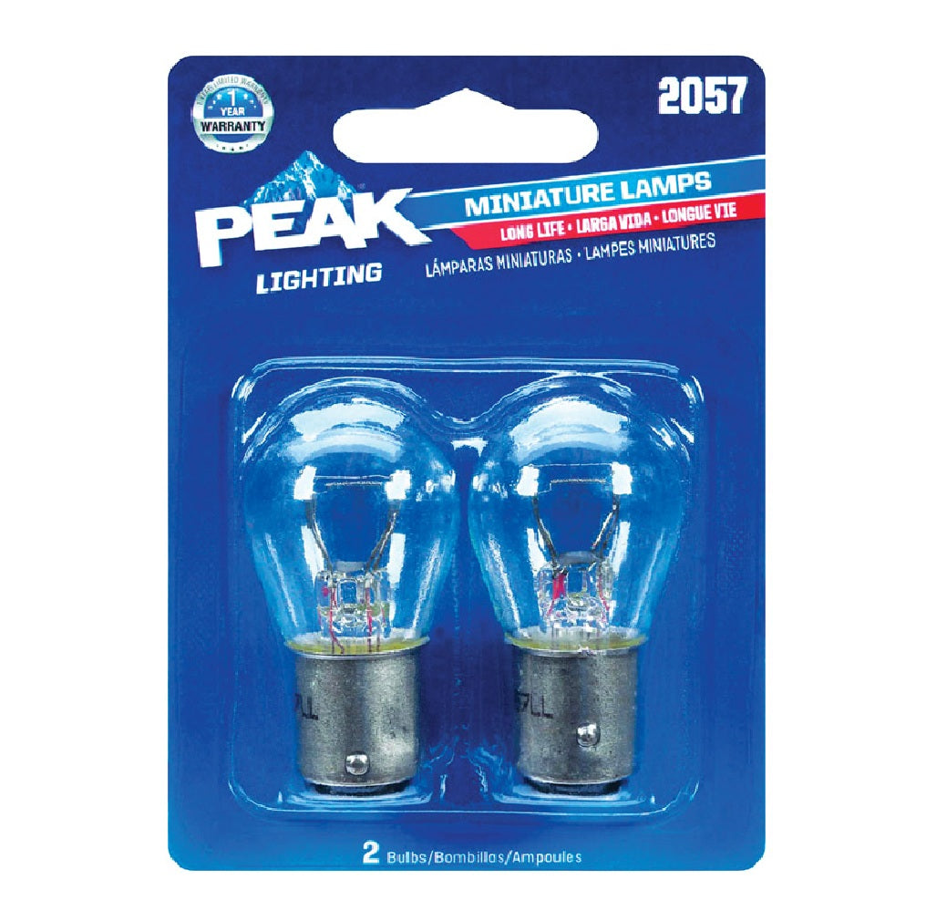 Peak 2057LL-BPP Automotive Miniature Lamp, 12.8 V