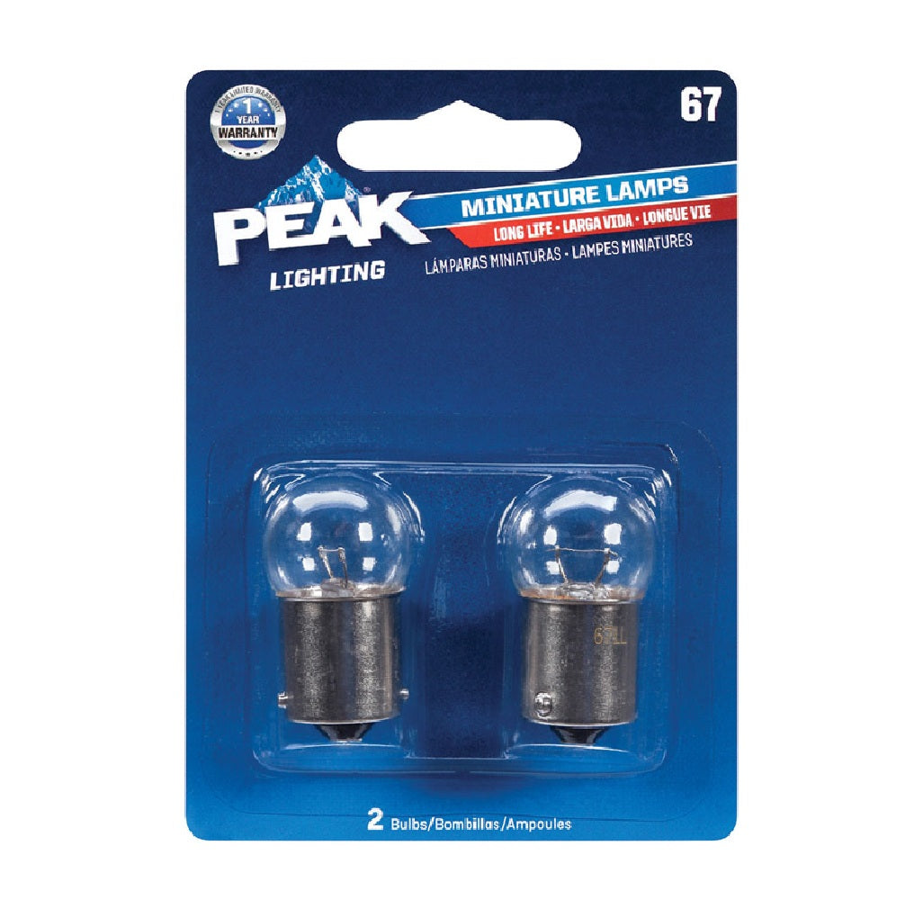 Peak 67LL-BPP Automotive Miniature Lamp, 13.5 V