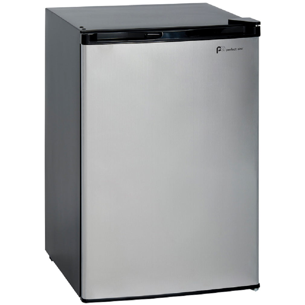 Perfect Aire 1P1SLF44 Mini Refrigerator, Steel, Black/Silver