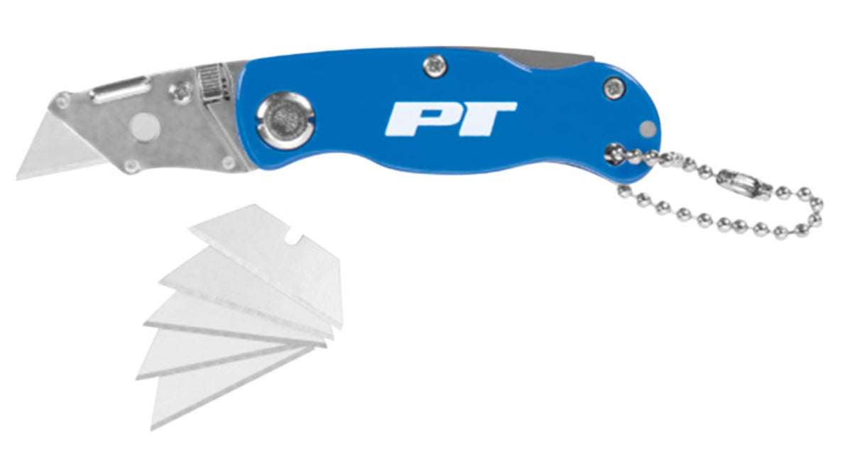 Performance Tool 20205 Lockback Compact Utility Knife, Blue