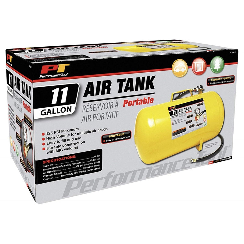 Performance Tool W10011 Air Tank, Yellow, 125 PSI