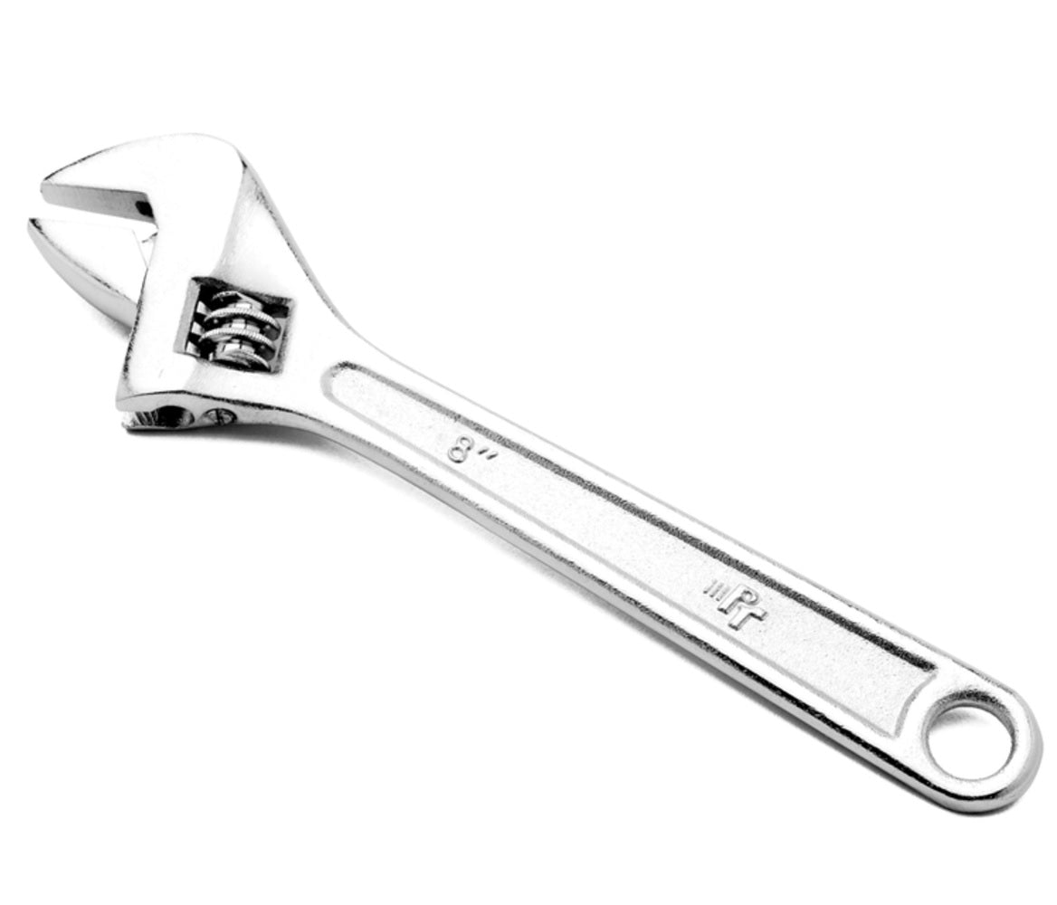Performance Tool W8C Adjustable Wrench, Silver