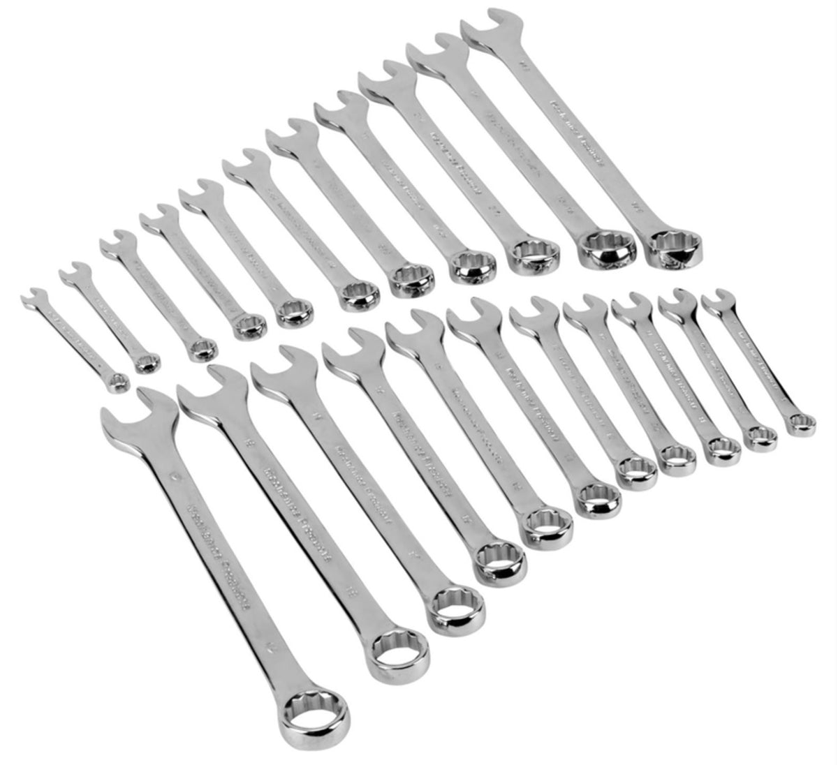 Performance Tool W1069 Metric & SAE Combination Wrench Set, Silver