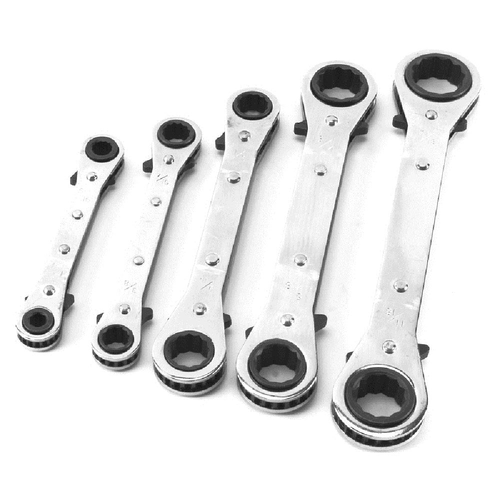 Performance Tool W709 Sae Ratcheting Box Wrench Set, Silver
