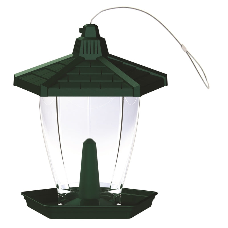 Perky-Pet HF950 Hanging Chalet Bird Feeder, Plastic, Green