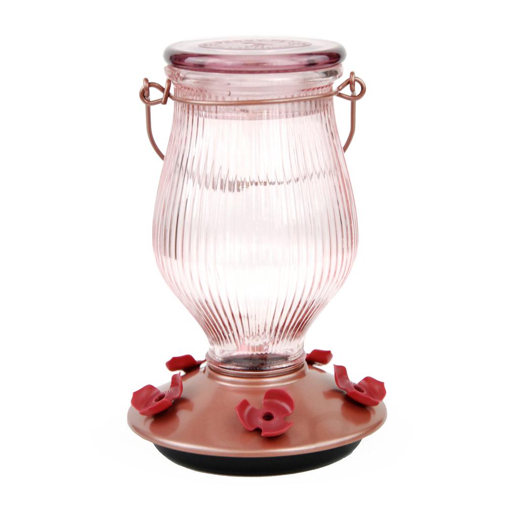 Perky-Pet 9104-2 Top-Fill Glass Hummingbird Feeder, Rose Gold, 24 Oz
