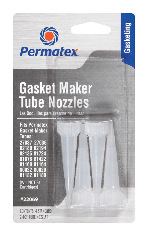 Permatex 22069 Gasket Maker Tube Nozzles, Clear