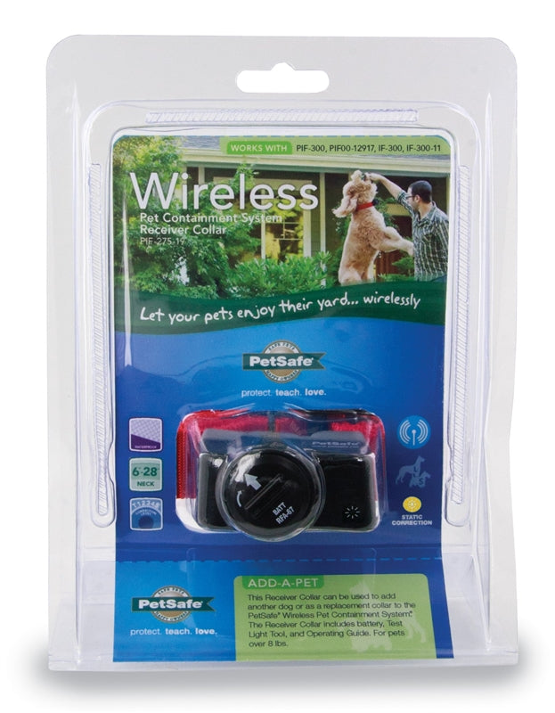 PetSafe PIF-275-19 Extra Wireless Receiver Collar, Red/Black