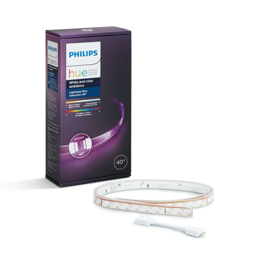 Philips 555326 Hue LED Smart Lightstrip Plus Extension, White and Color Ambiance, 40 inch