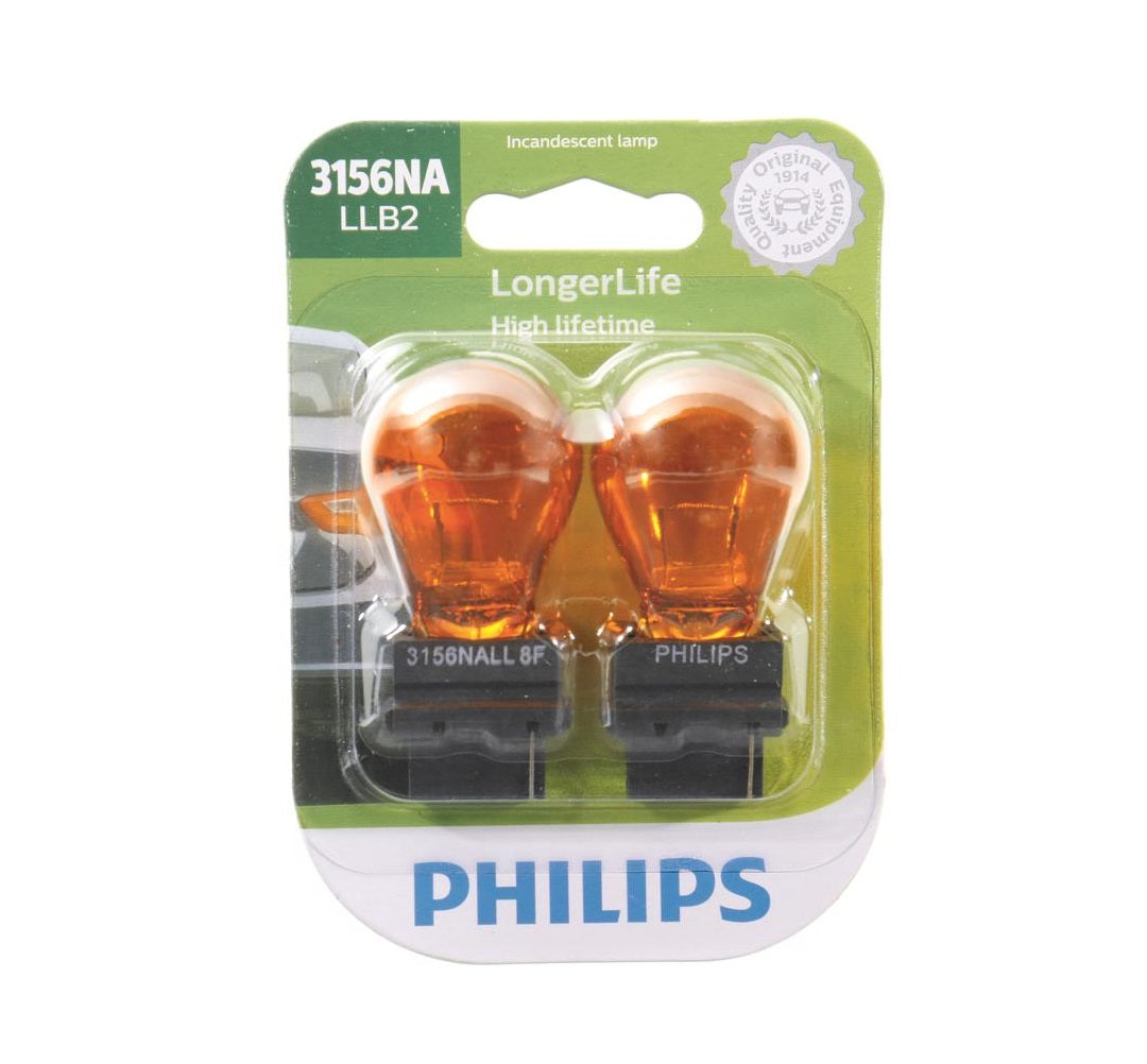 Philips 3156NALLB2 Longer Life Incandescent Miniature Automotive Bulb, Amber