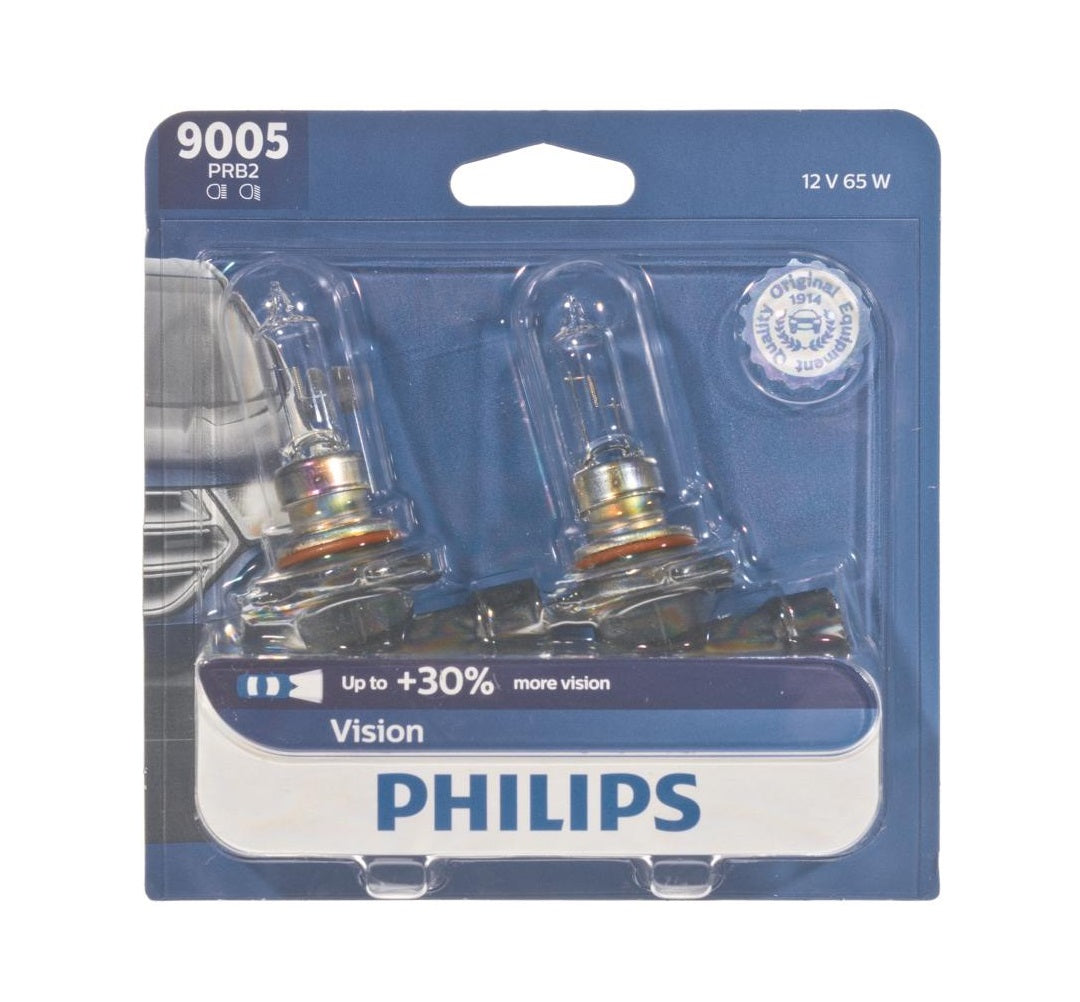 Philips 9005PRB2 Vision Halogen High Beam Automotive Bulb, White