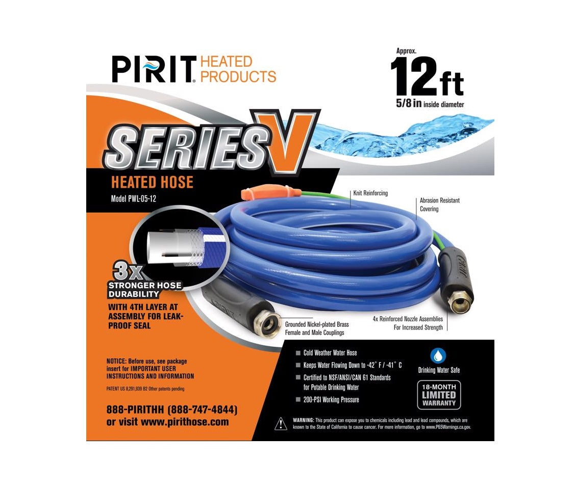Pirit PWL-05-12 Series V Medium Duty Heated Hose, PVC