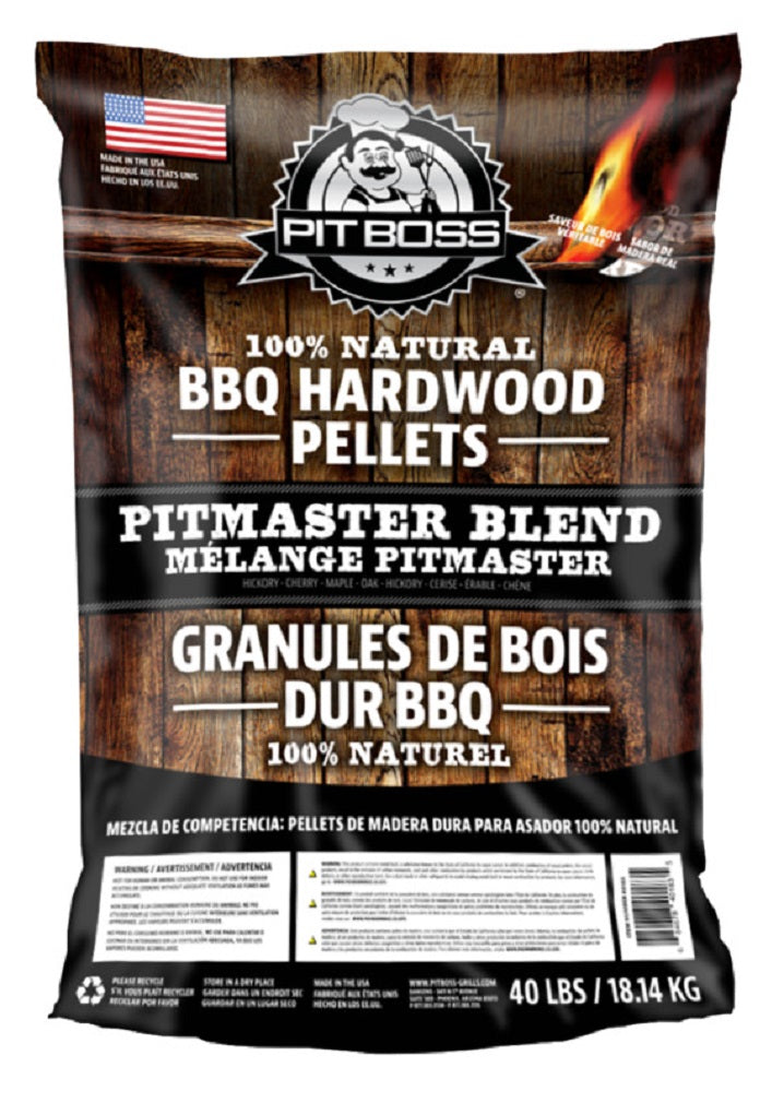 Pit Boss PBPLT534040183 Whiskey Barrel Natural BBQ Hardwood Pellets, 40 Lb
