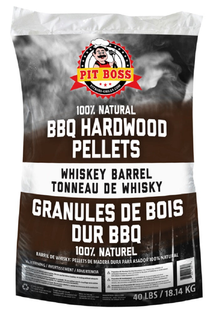 Pit Boss 55440 Whiskey Barrel Natural BBQ Hardwood Pellets, 40 Lb