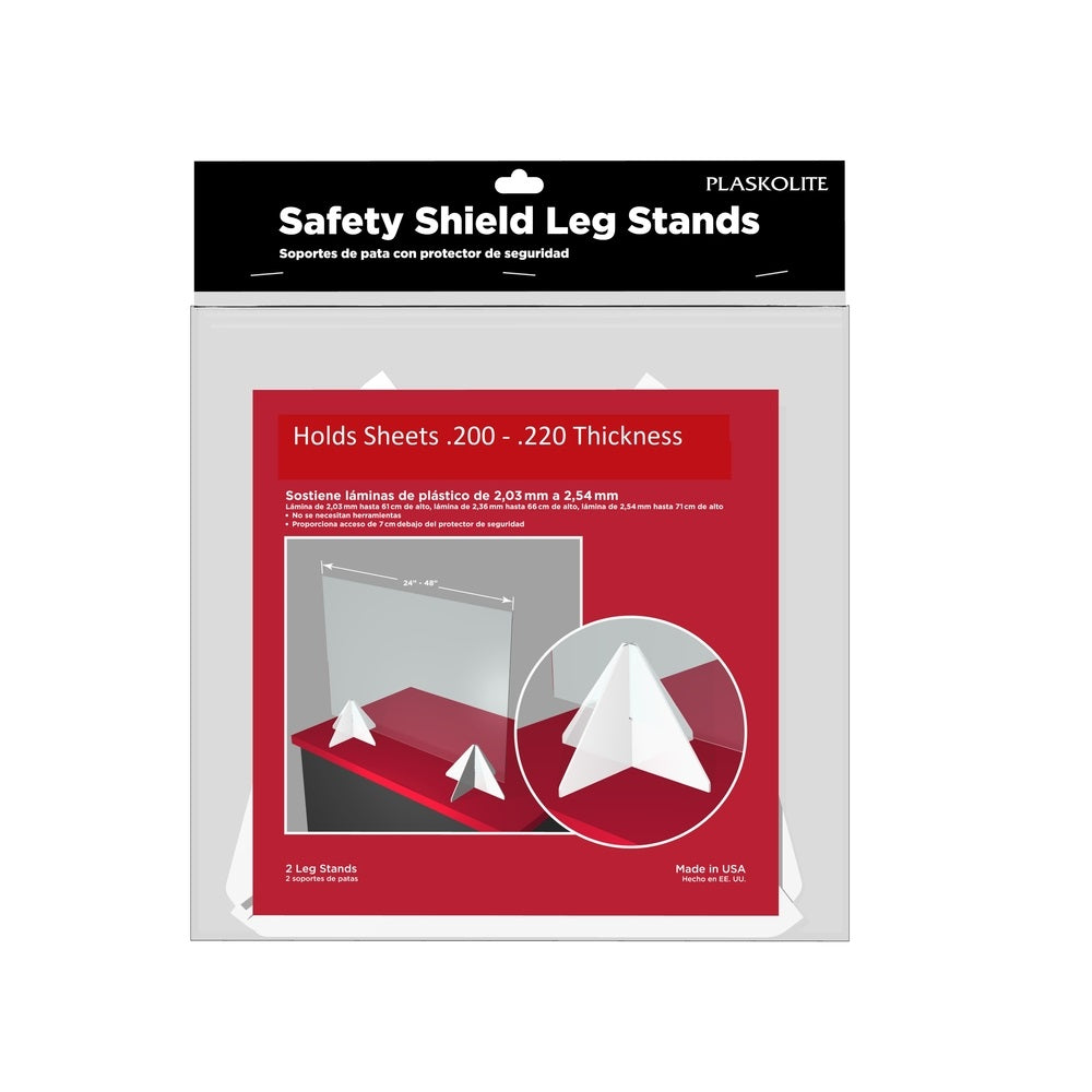 Plaskolite FG14748A Thick Gauge Safety Shield Leg Stands
