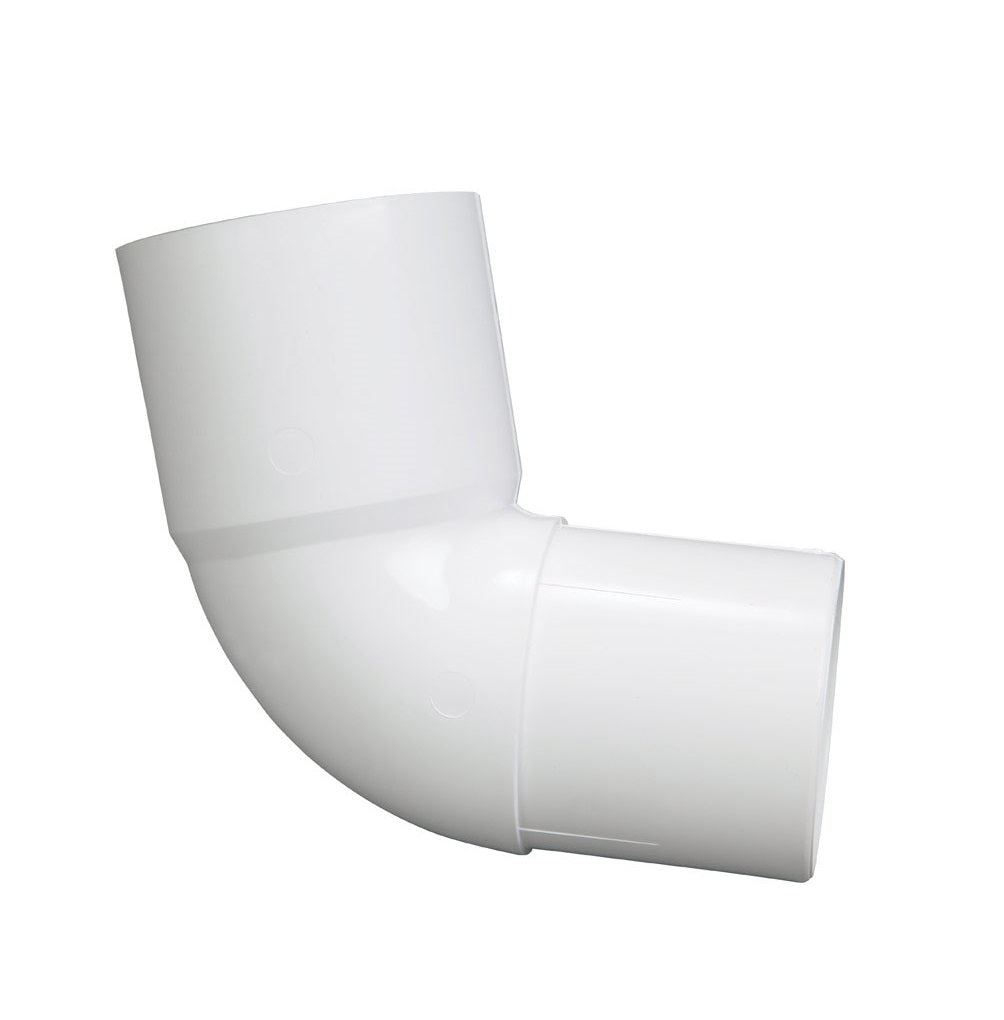 Plastmo P12021A Round Elbow, Vinyl, White, 2.5"